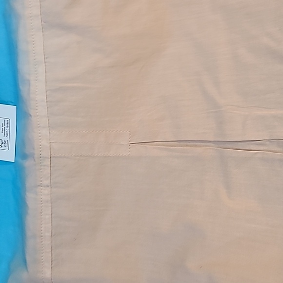 Skinnygirl Carlee Ombre Poplin button down shirt, Aqua Sky - Picture 7 of 8